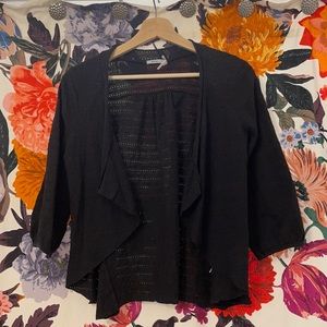 Urban Outfitters Black Crochet Kimono